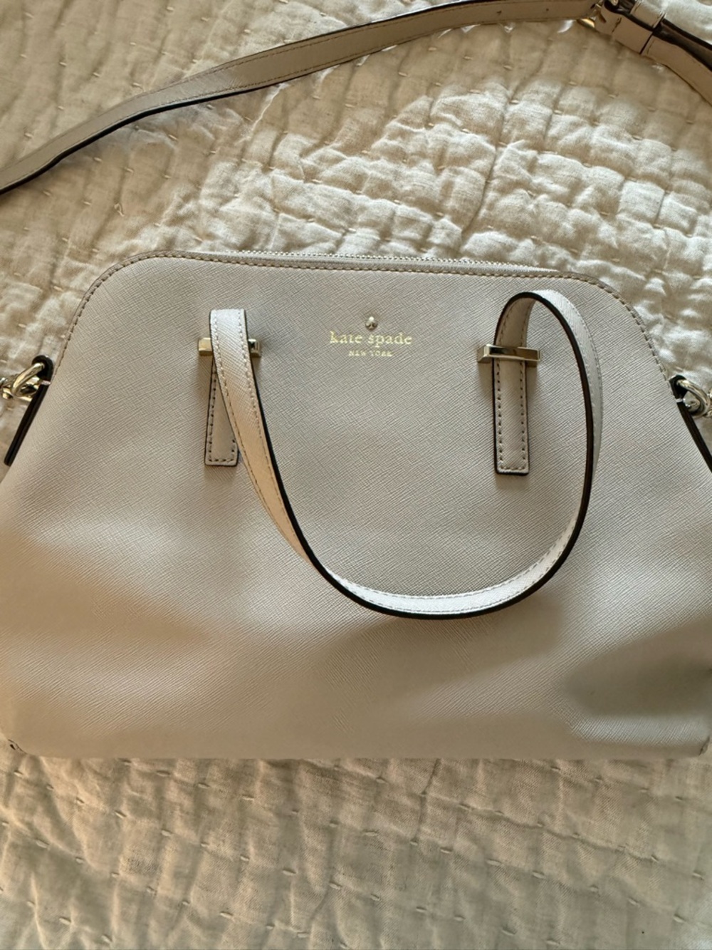 Kate Space Oatmeal/Cream Leather Purse